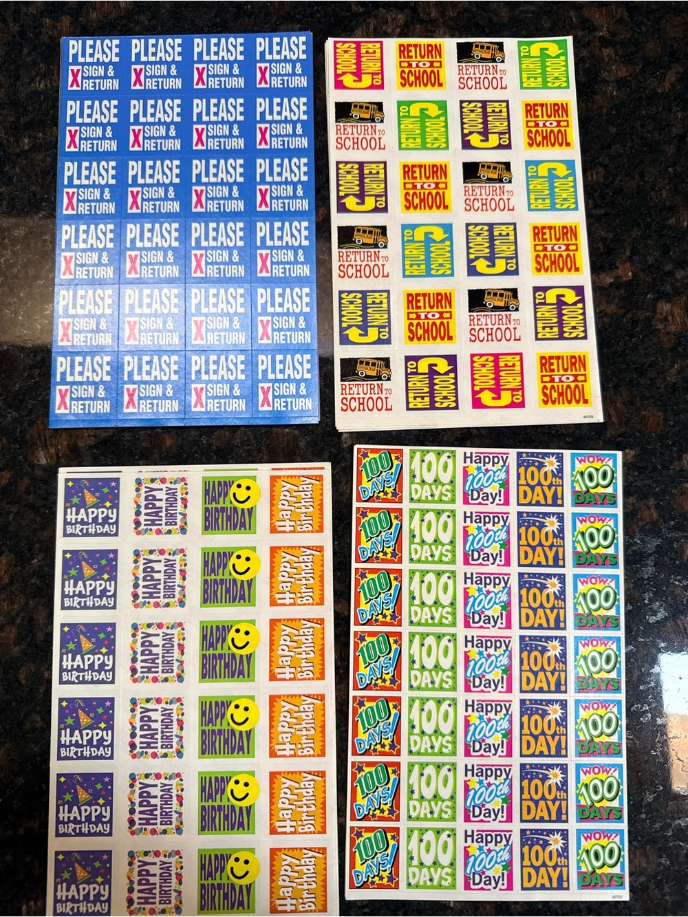Assorted Teacher Sticker Sheets Lot - Picture 2 of 6